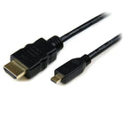 StarTech High Speed HDMI Cable with Ethernet, HDMI to HDMI Micro, M/M, 6 Ft.-The gold-plated HDMI® connectors prevent corrosion and ensure a high quality connection every time