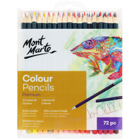 Mont Marte Premium Colour Pencils - 72 Assorted Colours-72 colour pencil set