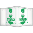 Accuform Signs Eye Wash Projection Sign, 8" x 8", Plastic, English With Pictogram-Display Type Bolt-On