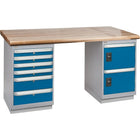 Kleton Workbenches, Door & Drawers, 2500 Lbs. Cap., 60" W x 24" D, 34" H-Capacity: 2500 lbs.