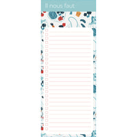 Pierre Belvedere Notebook - "Legumes et fruits" - 4" W x 10" H-50 Sheets, 10" H x 4" W, Portrait