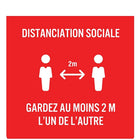 Mark Maker French Badge Talkers 2 3/4" x 2 3/4" - Distanciation Sociale, gardez au moins 2 m l'un de l'autre - 10 Pack-French Badge