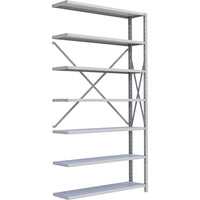 Metalware RK296 Boltless Shelving Unit, 7-Shelves, 48" x 12" x 88", Light Grey-Adjustable shelving system that provides high strength, yet economical storage capacity for your needs