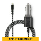 Cat 4.8amp Car Charger with USB Port and 6ft Braided Nylon Apple Certified Lightning Cord-Certified MFi Lightning cable