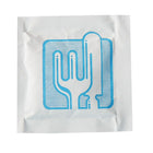 Sanfacon Industries Foil and Paper Moist Towelette With Cutlery Design, Blue, 1000 Pack-Blue