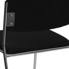 Flash Furniture HERCULES Series Black Fabric High Density Stacking Chair with Chrome Sled Base-Black Fabric Upholstery
