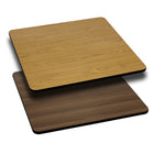 Flash Furniture 30" Square Table Top with Natural or Walnut Reversible Laminate Top-Restaurant or Banquet Table