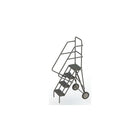 Tri-Arc Roll & Fold Rolling Ladder, 4 Step, 40" Height, Serrated (KDRF104162)-Frame Material: Steel