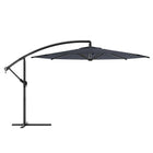 Corliving Offset Patio Umbrella, Black-3m offset umbrella made from 180g polyester