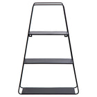 Truu Design Decorative Trapezoid Metal Wall Shelf, 18 x 11.5 inches, Black-Measurement: the floating shelf measures 18"L x 11.5"H x 4"W in dimensions