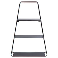 Truu Design Decorative Trapezoid Metal Wall Shelf, 18 x 11.5 inches, Black-Measurement: the floating shelf measures 18"L x 11.5"H x 4"W in dimensions