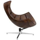 Flash Furniture Bomber Jacket LeatherSoft Swivel Cocoon Chair-Bomber Jacket LeatherSoft Upholstery