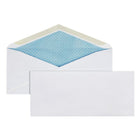 Staples #10 Security Envelopes with Gummed Flaps - 4-1/8" x 9-1/2" - White - 500 Pack-Traditional pointed flap with diagonal seam