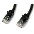 StarTech Cat6 Patch Cable with Snagless RJ45 Connectors, 50 Ft, Black-50-micron gold connectors ensure optimum conductivity while eliminating network signal loss due to oxidation or corrosion