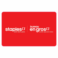 Staples $200 Gift Card-Always the perfect gift - redeemable at all Staples retail stores in Canada