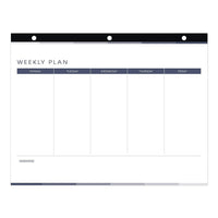 Blueline Undated Weekly Plan Desk Pad, 11" x 8-1/2", English (A181752)-52 weeks