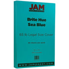 JAM Paper 8 1/2 x 14 Legal Size Recycled Cardstock, Brite Hue Sea Blue, 50 Pack-Sea Blue Recycle