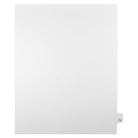 Mark Maker – Onglets séparateurs juridiques blancs, 1/25 onglets, format lettre, sans trous, numéro 73, 25/paquet-Onglets séparateurs blancs, 1/25 onglets