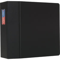 Staples® - Reliure robuste à anneaux en D, 4 po, noir-Anneaux blocables qui s'ouvrent facilement et tiennent solidement les feuilles