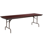Flash Furniture 30" x 96" Rectangular High Pressure Mahogany Laminate Folding Banquet Table-Ready To Use Banquet Table