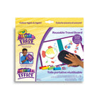 Crayola Colour & Erase Reusable Travel Board-COLOURING & DRAWING KIT FOR KIDS: Features 1 Travel carrying case including a dual sided reusable colouring board with built in marker & wipe cloth storage, 4 Colour & Erase Washable Markers, and 1 Wipe Cloth
