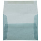 JAM Paper A2 Invitation Envelopes, 4.38 x 5.75, Ocean Blue Translucent Vellum, 50 Pack (PACV602I)-Blank interior for personalized message