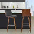 Armen Living Vienna 26" Counter-Height Bar Stool - Grey-Sturdy construction for years of enjoyment