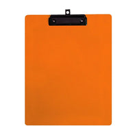 Geo Plastic Clipboard, Letter, 9" x 12", Orange, 12 Pack-Clipboard made of strong plastic with retractable hook.