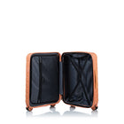 Champs Linen 3-Piece Hardside Luggage Set - Expandable - Coral-TSA locks on the 24" and 28" cases