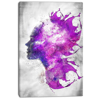 Designart Explosive Portrait Street Art Canvas Artwork, (PT3603-24-40)-Print