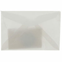 JAM Paper 3Drug Translucent Vellum Mini Envelopes - 2.3125" x 3.625" - Platinum Silver - 25 Pack -Platinum translucent vellum envelope