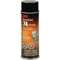 3M - Adhésif En Aérosol Pour Mousse Et Tissu, Orange, Canette Aérosol, 24 Oz, paquet de 3-Couleur Orange