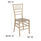 Flash Furniture HERCULES Gold Resin Stacking Chiavari Chairs-Non-Stick and Anti-Static Finish