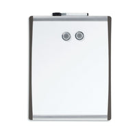 Staples Premium Magnetic Dry-Erase Board, White, 11" x 14"-Aluminum top/bottom frames