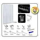 Azar Displays Pegboard Organizer Kit, Clear Frosted (900945-CLR)-Durable plastic