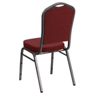 Flash Furniture HERCULES Series Heavy Duty Burgundy Patterned Fabric Stack Chair with Arms - 4 Pack-Burgundy Patterned Fabric Upholstery
