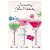 Rosedale 5-1/2" x 8" Celebrating Your Birthday Greeting Cards And Envelopes, 12 Pack (15721)-Printed on premium uncoated card stock
