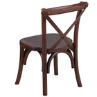 Flash Furniture HERCULES Series Stackable Kids Mahogany Wood Cross Back Chair-Mahogany Finish