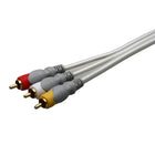 Electronic Master 12' 3xRCA Male to Male Audio and Video Cable, 2.8" x 6.3" x 9.5", Gray-Cost-effective high quality cables deliver all the sound and picture performance your system