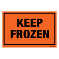 SPC Keep Frozen Label - 2" x 3" - Black on Fluorescent Red - 500 Pack-Label Description "Keep Frozen" 