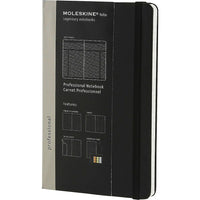 Moleskine Professional Large Notebook - 5" x 8-1/4" - Black-Large (5" x 8-1/4")