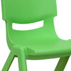 Flash Furniture Green Plastic Stackable School Chair with 10.5" Seat Height - 10 Pack-Primary colors support early childhood development