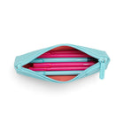 Poppin Pencil Pouch - Aqua-Vibrant internal lining