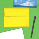 JAM Paper A6 Invitation Envelopes, 4.75 x 6.5, Brite Hue Yellow Recycled, 1000 Pack (94531B)-Closure: Gum