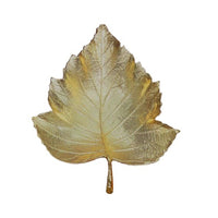 Elegance Gold Plated Maple Leaf Dish-Shape: Octangular