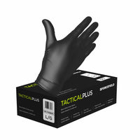 Forcefield Tactical PLUS Nitrile Powder-Free Gloves - Black - Large - 100 Pack-Medical grade