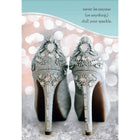 Aline Greetings Friend Birthday Card, Sparkle Heels, never let anyone-Premium uncoated paper stock