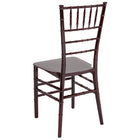 Flash Furniture HERCULES Series Mahogany Resin Stacking Chiavari Chair - 2 Pack-Mahogany Finish