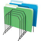 Staples Wire Desk Step File Sorter - 8-Slot - Black-File sorter designed to organize paperwork and documents