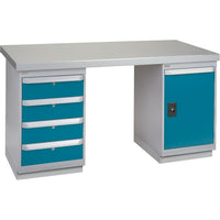 Kleton Pre-Designed Workbenches, 60" W x 24" D x 34" H, 2500 Lbs. Capacity (FG132)-Capacity: 2500 lbs.